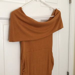 Mustard maternity dress